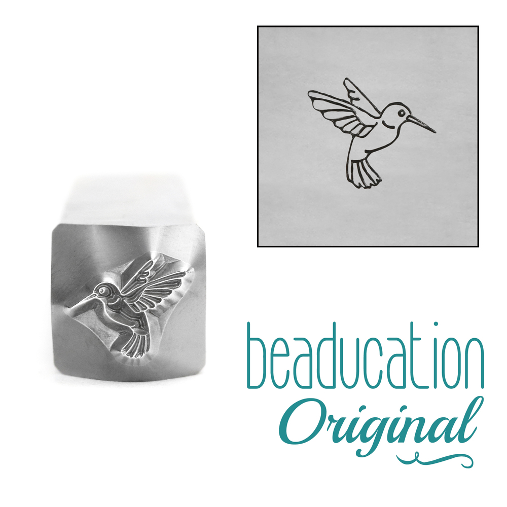 Metal Stamping Tools Hummingbird Metal Design Stamp, 8mm, Beaducation Exact Series by Stamp Yours